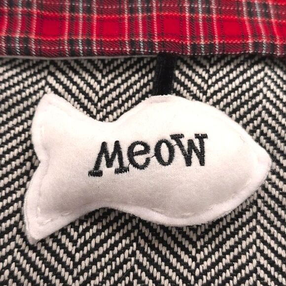 Cat Christmas Stocking with Dangling Fish - Picture 3 of 8